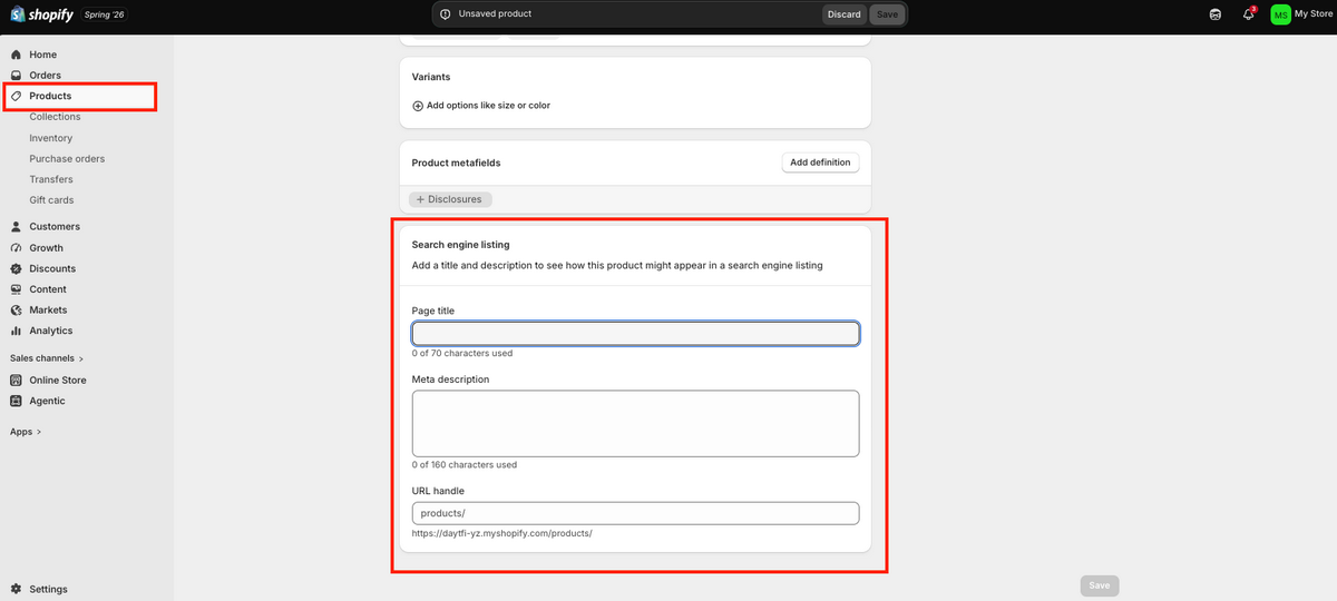 Shopify dropshipping SEO for product listings