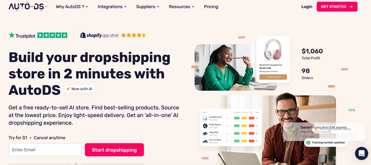 AutoDS for shopify fulfillment