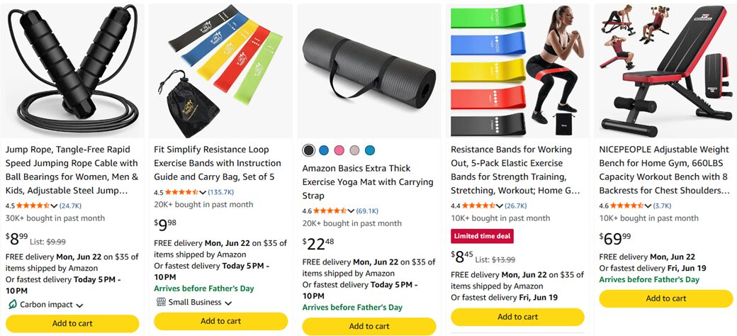 Amazon home gym and fitness gear and best products to sell on Shopify in 2026