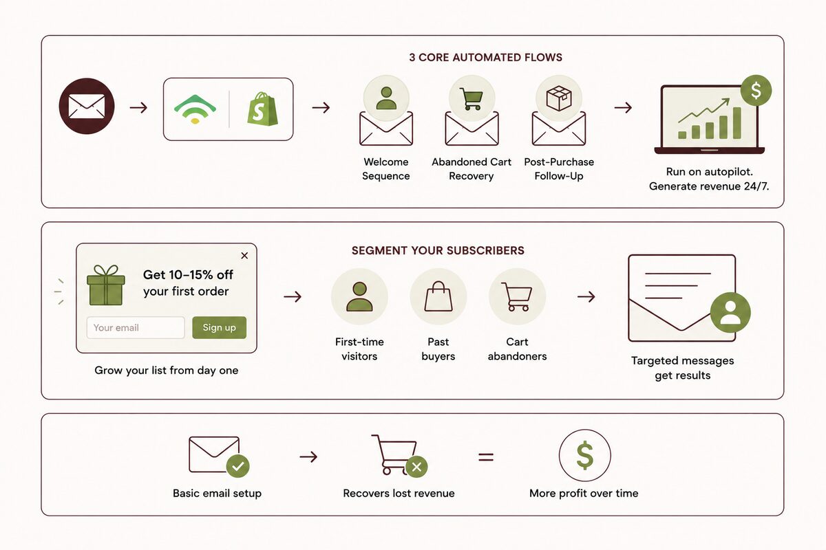 Set up email marketing for repeat sales on shopify stores