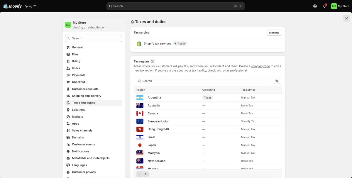 Set up taxes on Shopify for Dropshipping in Germany