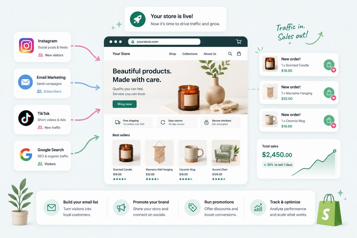 Launch and Drive Traffic to Your New Store