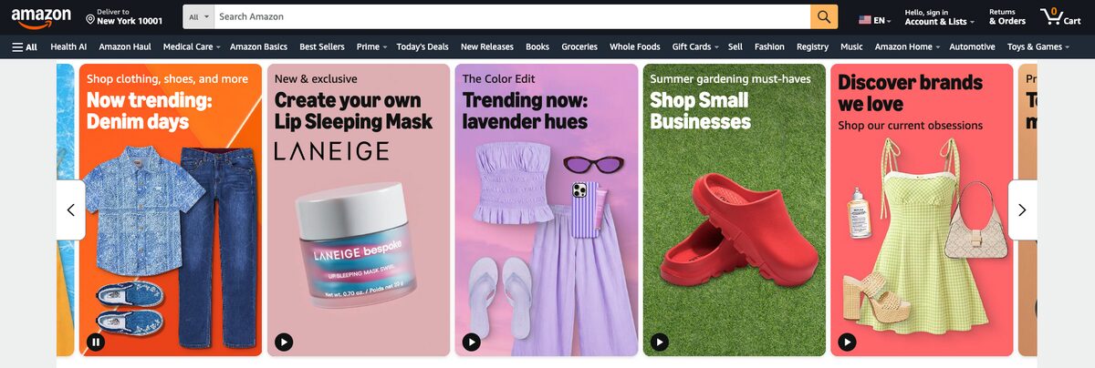 Amazon, one of the best free dropshipping suppliers for Shopify in 2026