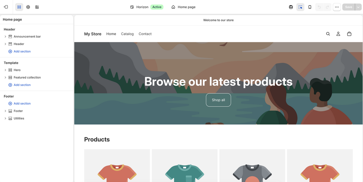 Edit theme to migrate to Shopify