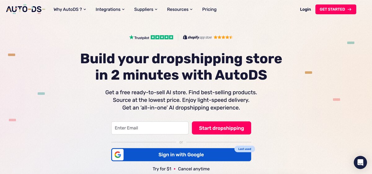 AutoDS as a dropshipping supplier in Canada