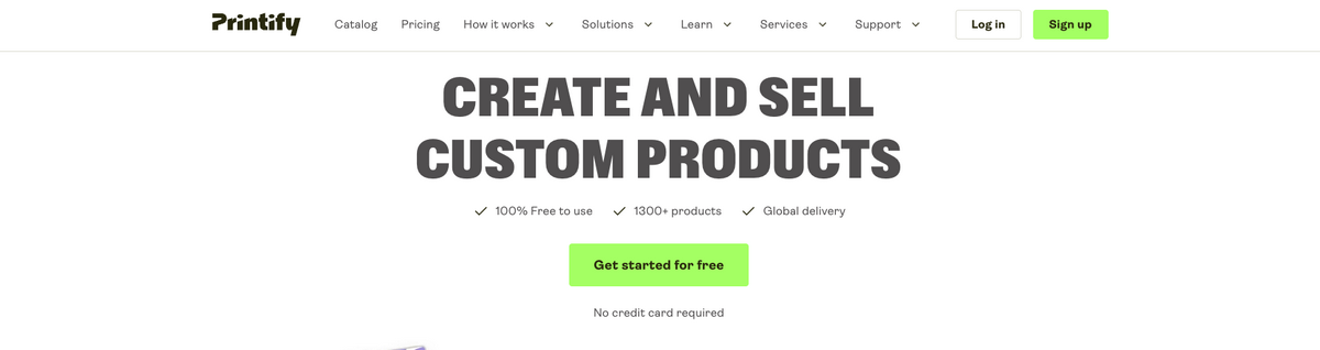 Printify, one of the best free dropshipping suppliers for Shopify in 2026