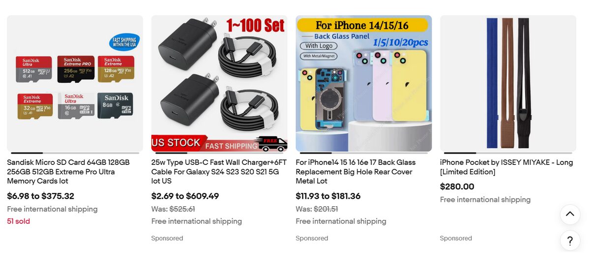 Phone and tech accessories profitable niche for Shopify on eBay