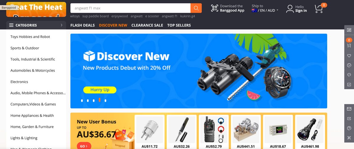 Banggood as a supplier for dropshipping stores in australia