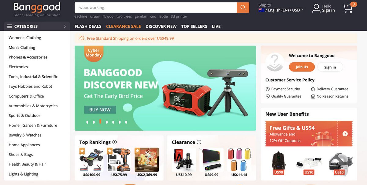 Banggood as a supplier for dropshipping in AU