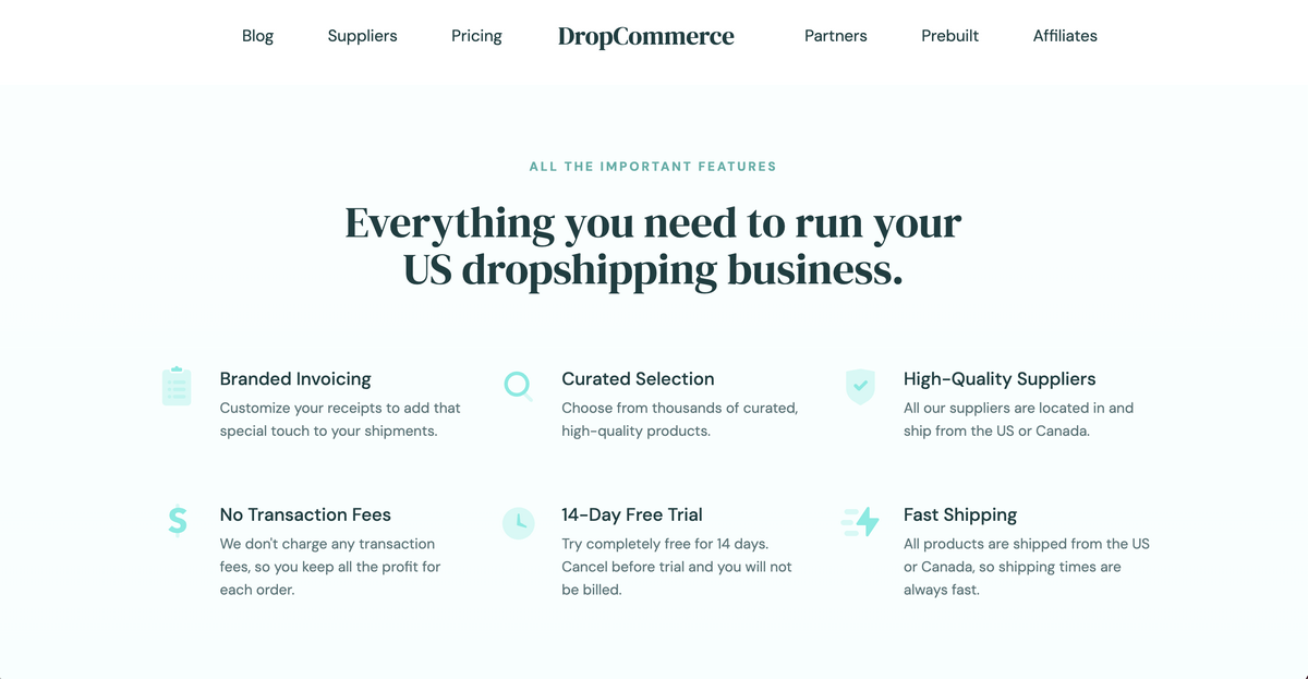 DropCommerce, one of the best dropshipping suppliers in Canada