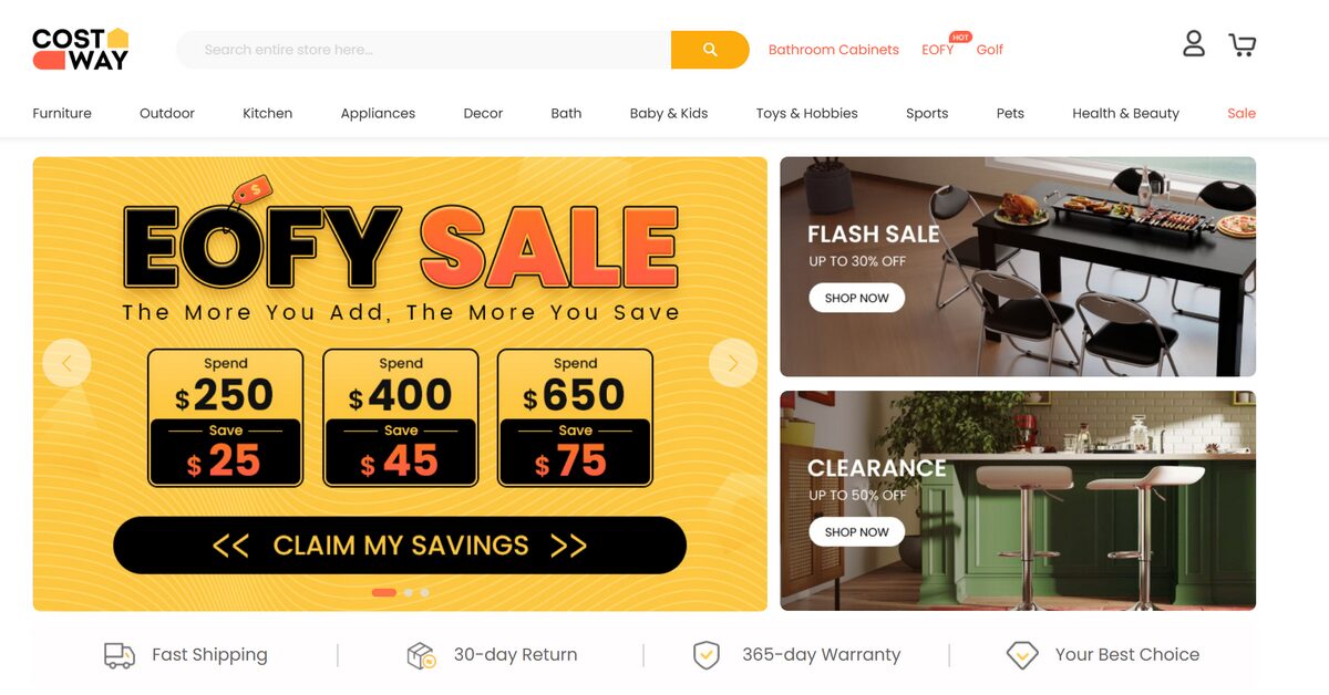 Costway Australia for dropshipping