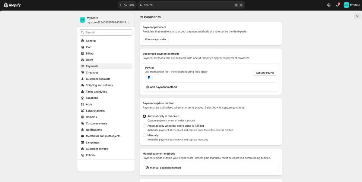Configure your payments
