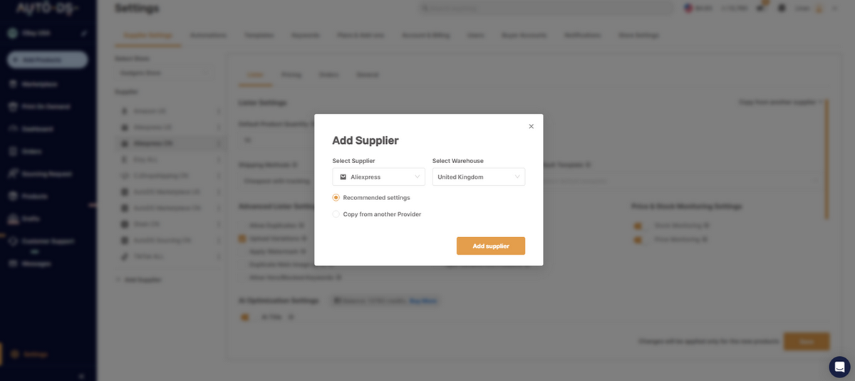 Connect your Shopify Store to AliExpress on AutoDS