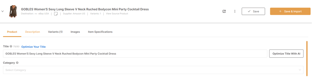 AutoDS product listing edit and optimization for AliExpress to Shopify imports