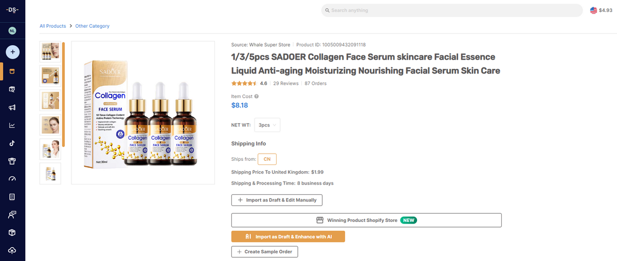 AutoDS Hand Picked Products Hub