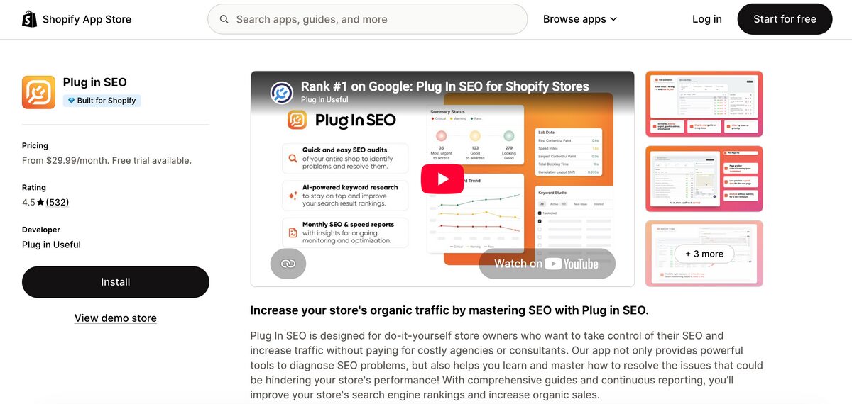 Plug in SEO Best SEO apps for Shopify