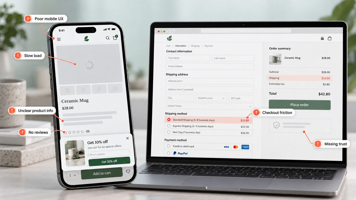reasons why your shopify store might not be converting