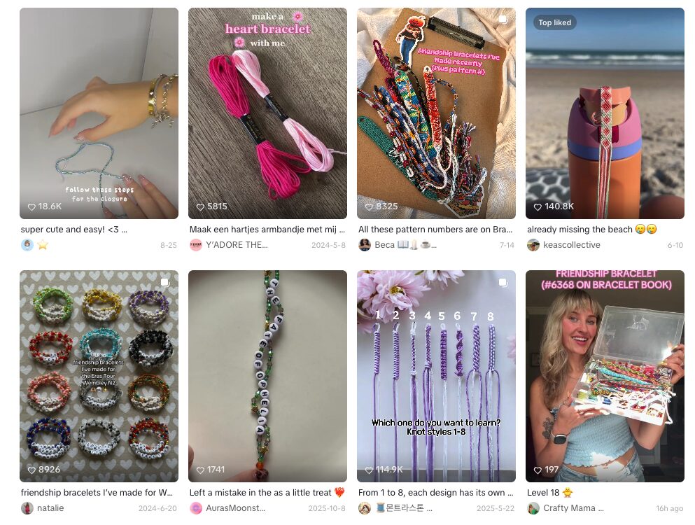 Craft supplies TikTok videos