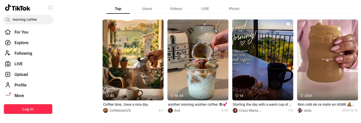 TikTok morning coffee videos to sell coffee online