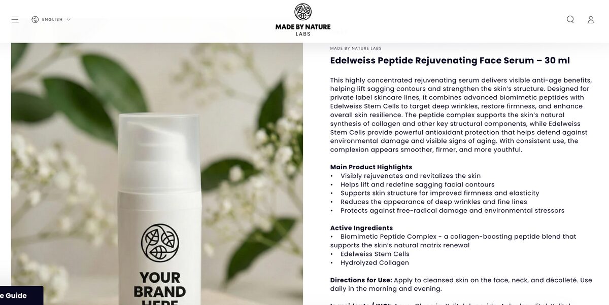 white label peptide serums for dropshipping