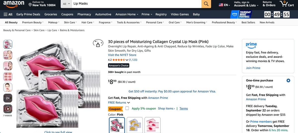 lip masks from amazon for dropshipping