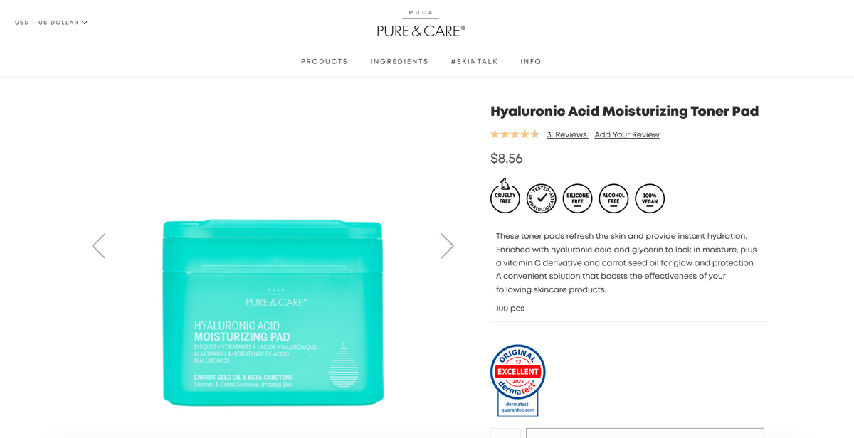 Skincare Dropshipping Moisturizer toner Pads