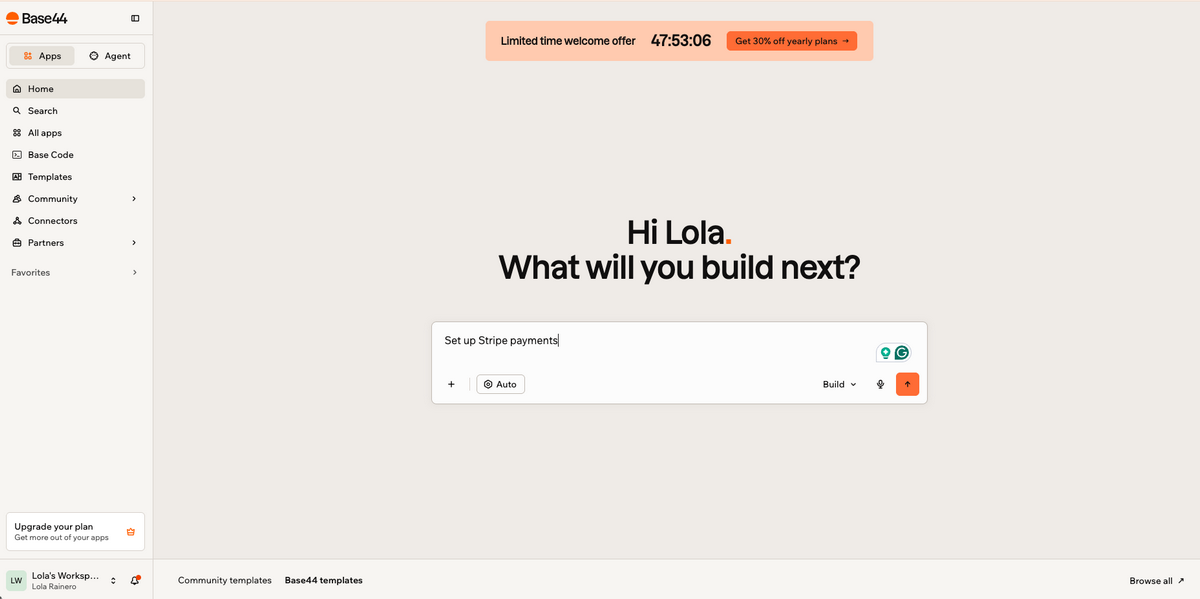 Set up Stripe payments in Base44 to build an e-commerce store