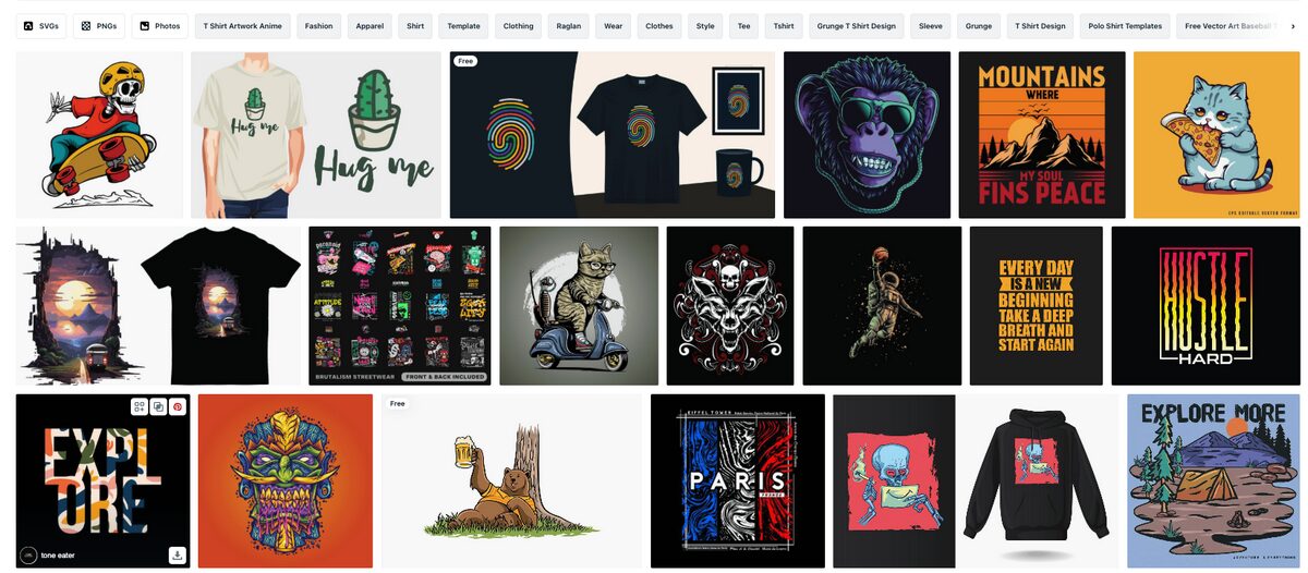 Artworks for t-shirt dropshipping and print-on-demand