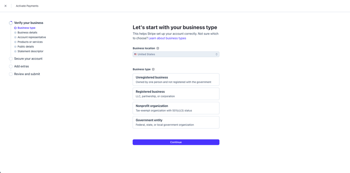 Stripe setup for payments in a Base44 e-commerce store
